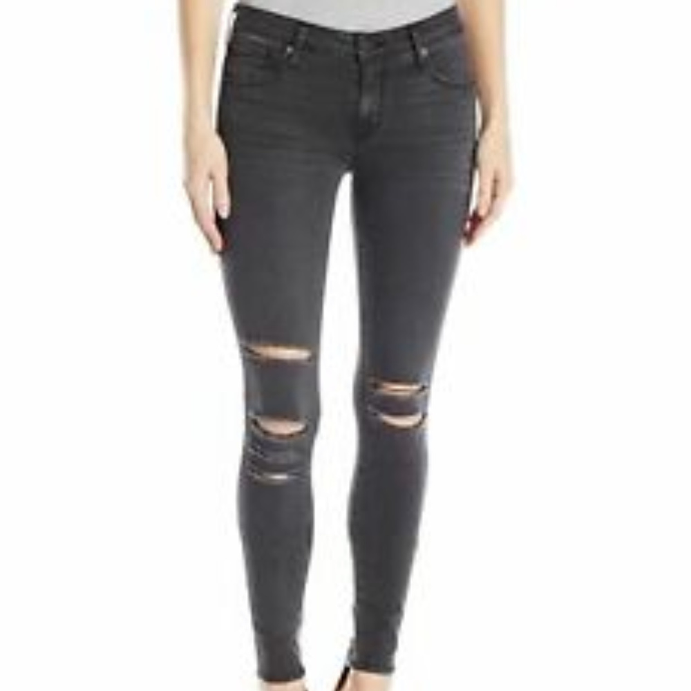 Parker Smith Distressed Mid Rise Skinny Jeans -